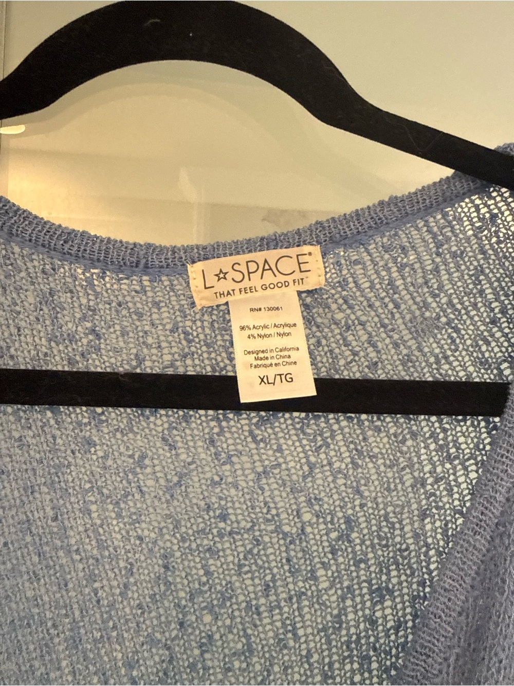 l*space Light Blue Knit Swim Coverup Dress - Picture 6 of 6